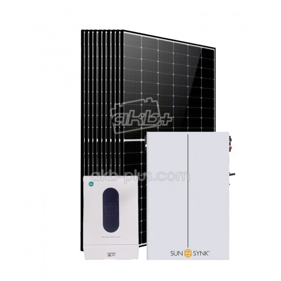 Солнечная электростанция 5кВт (Donnergy 5кВт/ LiFePO4 5,12кВт/ 10x DMEGC 450Вт) - купить